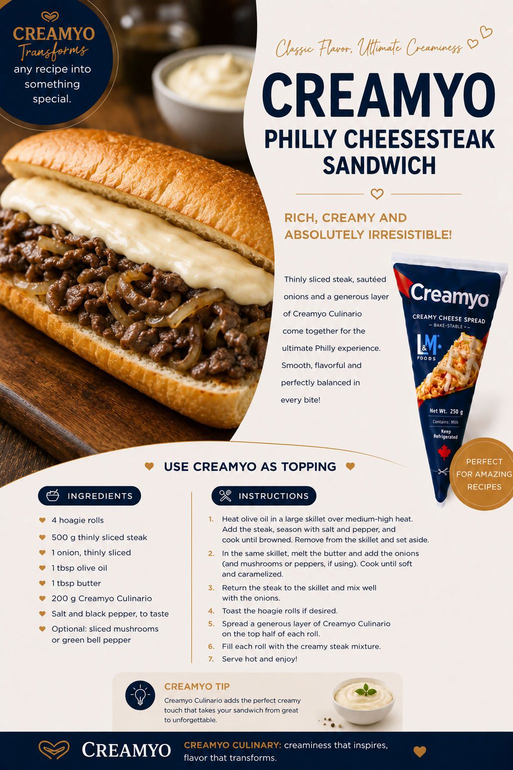 Philly Cheesesteak Sandwich